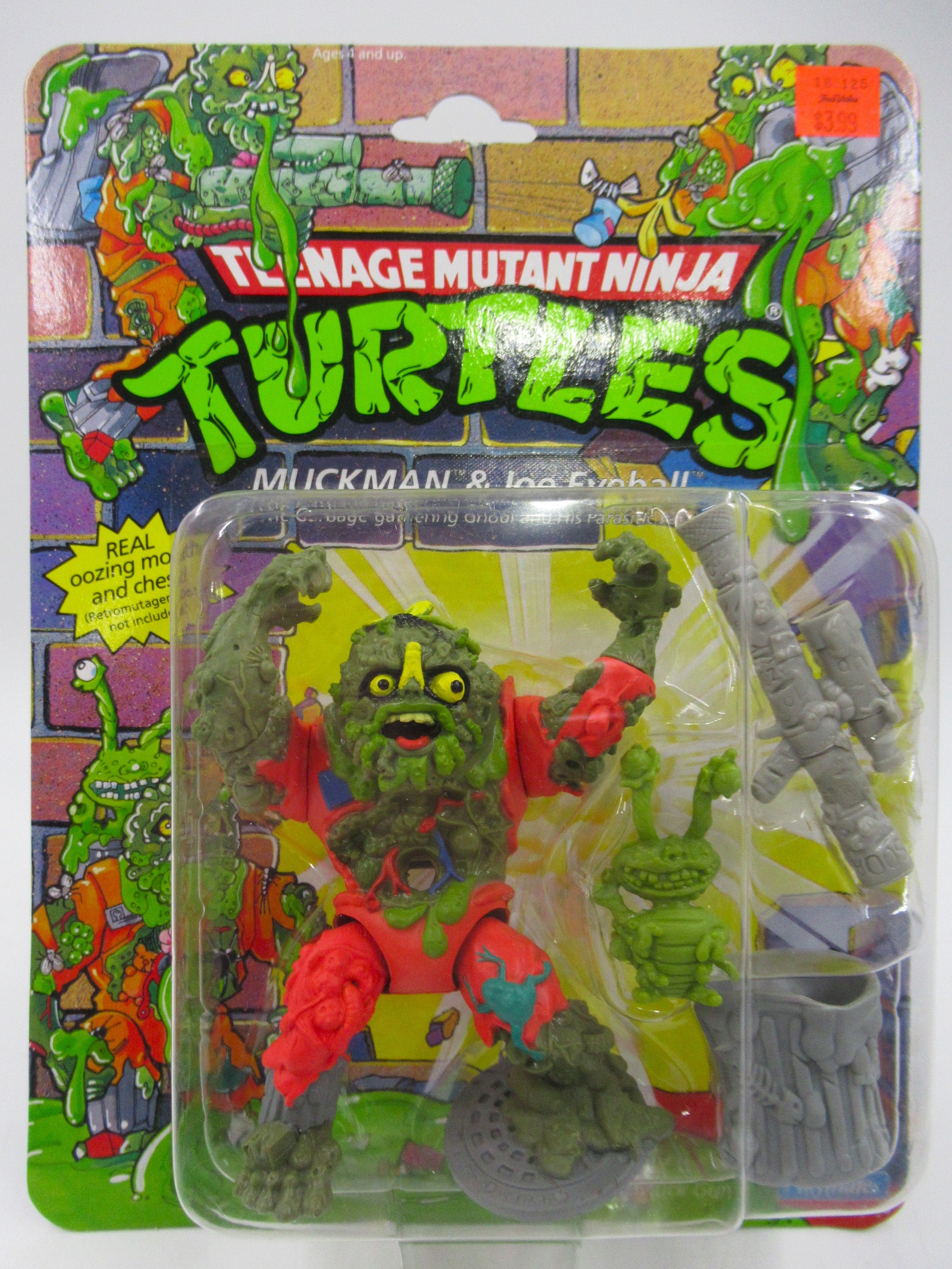 Teenage Mutant Ninja Turtles Muckman and Joe Eyeball 4.5" Figure TMNTs - Playmates (1990)